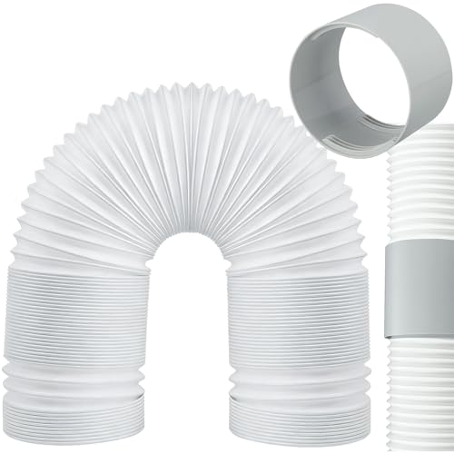 FUBININA Portable Air Conditioner Hose with Coupler AC Hose with 5.9" Diameter Vent Hose Connector Anti-Clockwise Thread AC Exhaust Hose Extention Coupler for Replacement Tube Compatible with LG