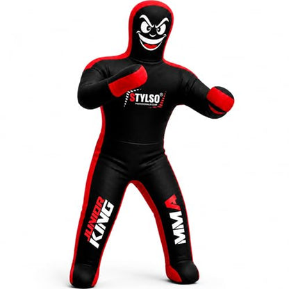Unfilled Wrestling Dummy for Kids – Youth Grappling Dummy BJJ, MMA, Jiu Jitsu & Judo Training Partner – Durable Martial Arts Practice Buddy - color: Black, size: 4ft / 48"