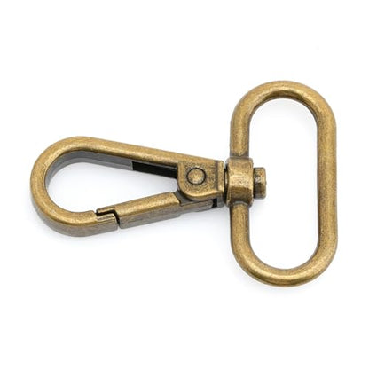 CRAFTMEMORE Snap Hook Swivel Push Gate Lobster Clasps Fashion Clips Purse Making FS10 Pack of 10 (Antique Brass, 1-1/2 Inch) - color: Antique Brass, size: 1-1/2 Inch