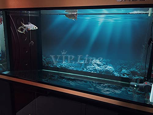 Seabed Coral Aquarium Background Poster PVC Fish Tank Decorations Landscape (60" x 30"/ 152 x 76cm) - size: 60" x 30"/ 152 x 76cm