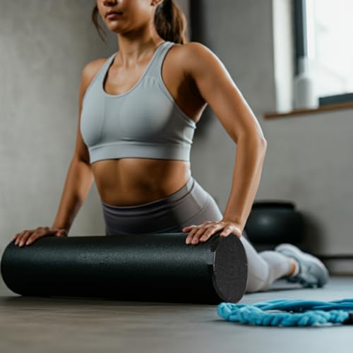 EPP Foam Roller, High Density Firm Deep Tissue Muscle Massager for Back Pain & Sore Muscles, L: 18, W: 6, H: 6