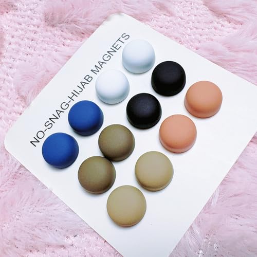 Strong Magnets Pinless Hijab Pins for Women, Multi Use Magnetic Pins for Hijab Scarf Shirts Dress and Clothes - color: 6multicolor