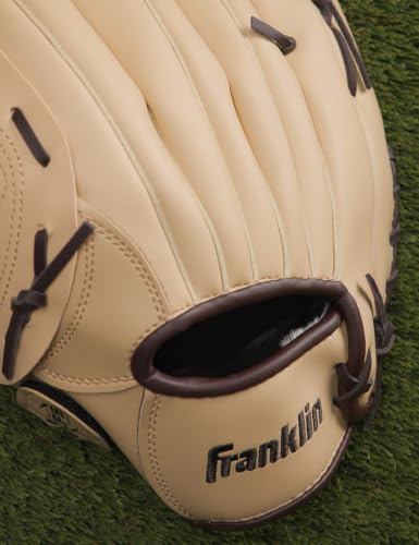 Franklin Sports Field Master Baseball + Softball Glove - Field Master Adult + Youth Baseball + Softball Mitt - Men's + Women's Gloves - color: Camel, style: 14" - Basket Web