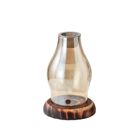 Delicate Ceramics Tealight Candle Holder Oil Tart Burner Aroma Diffuser Furnace Home Decoration Vintage Oil Lamp Design with Burnt Wood Yellow Color - color: Color 3