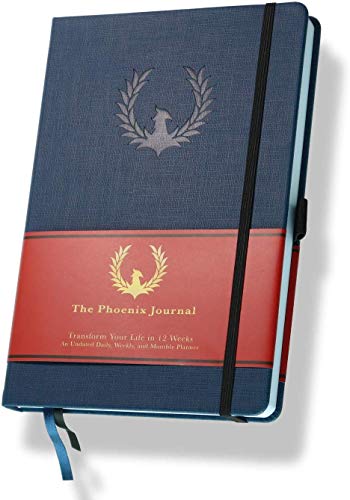 The Phoenix Journal - Quarterly Goal Planner, Daily Planner Journal & Organizer for Goal Setting, Productivity & Focus - Undated 12 Week Planner, Weekly & Monthly Planning, Habit Tracking - Hardcover (Sapphire) - color: Sapphire