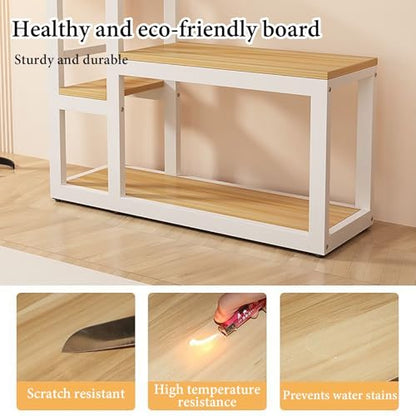 Fish Tank Stand,Heavy-Duty Aquarium Stand with Non-Slip Foot Pads, Scratch & Wear Resistant Terrarium Rack for Secure Fish Tank Placement – Sturdy & Durable Design - color: White+black, size: 100x40x110cm