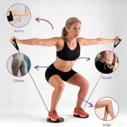 Waist Sculptor, 2026 New Lovely Waist Twister Machine Exercise with Arm Bands, Adjustable Ab Twister Board Twisting Waist Disc for Legs, Buttocks, Hip Exercise Training, Shaping the Body - color: Blue