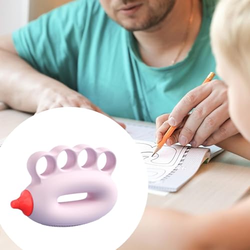 Colaxi Kids Hand Grip Strengthener,Hand Exercise Ball,Multiple Resistance Levels Ergonomic 10–15 Strength Train,Finger Exerciser - color: pink