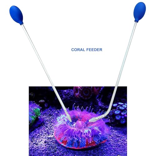 Coral Feeder with Extra-Long 18.5" Tube – Durable Leak-Proof Bulb, Easy-Clean Aquarium Pipette for Target Feeding Corals and Fish