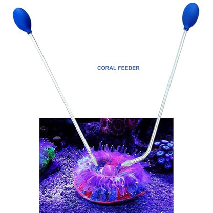 Coral Feeder with Extra-Long 18.5" Tube – Durable Leak-Proof Bulb, Easy-Clean Aquarium Pipette for Target Feeding Corals and Fish