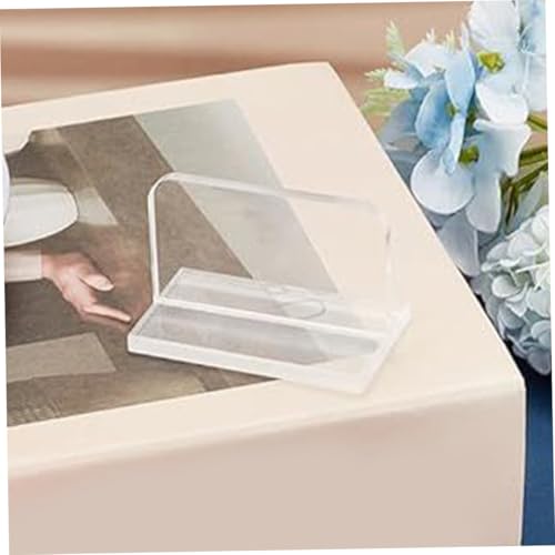 ULTECHNOVO 6pcs Self-Adhesive Acrylic Fish Tank Lid Grip Handles for Easy Aquarium Cover Accessory Fish Tank Parts for Convenient Use and Safe Support