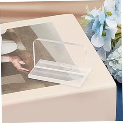 ULTECHNOVO 6pcs Self-Adhesive Acrylic Fish Tank Lid Grip Handles for Easy Aquarium Cover Accessory Fish Tank Parts for Convenient Use and Safe Support