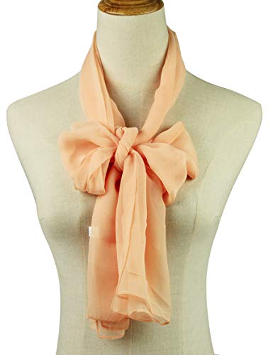 PANTONIGHT Long Chiffon Sheer Scarf For womens - color: 054 Plain as Image