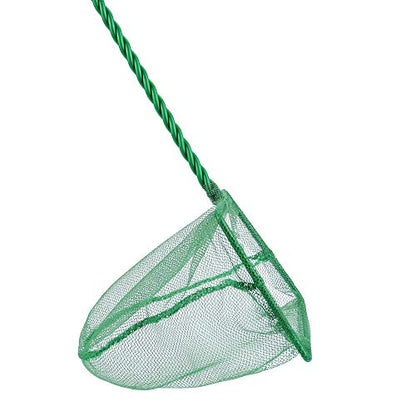 Lpraer 4in 5in 6in Aquarium Fish Net Green Fine Mesh Nylon Net Collection with 11" Long Handle Square Quick Catch Fish Net for Fish Tank - color: Green, size: 4 inch