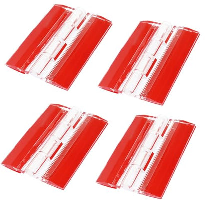 Hitefu Clear Acrylic Hinges, 45x35mm, 12 Pcs | Invisible, Self Adhesive, For Aquarium Lids, Cabinets, Display Stands & DIY Furniture - size: 45*35mm