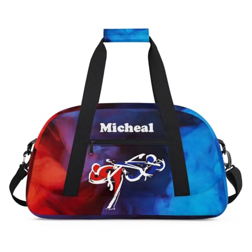 Personalized Martial Art Bag Duffel Bag for Girls, Custom Taekwondo Karate Bag Overnight Bags for Travel Weekender Practice Battle White - color: Option 6