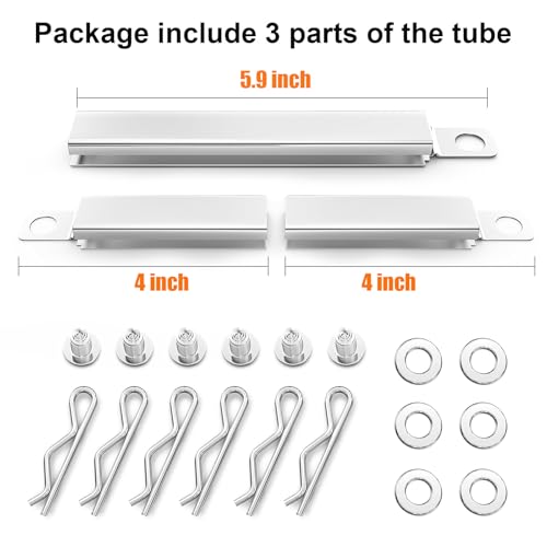 Universal 304 Stainless Steel Carryover Tube for Charbroil Grills | For Char-Broil 463344116 463343015 463344015 & Kenmore 146.34611410, Easy Install, Rust-proof, Durable for Outdoor BBQ - size: 3 Pack