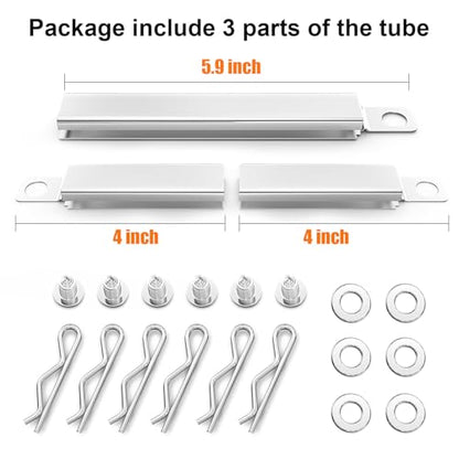 Universal 304 Stainless Steel Carryover Tube for Charbroil Grills | For Char-Broil 463344116 463343015 463344015 & Kenmore 146.34611410, Easy Install, Rust-proof, Durable for Outdoor BBQ - size: 3 Pack