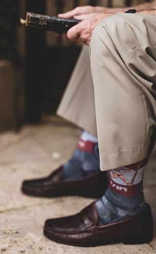 Men's – Christian Crew Socks for Men with Scripture | Moisture-Wicking | Easter Gift Idea - color: David & Goliath