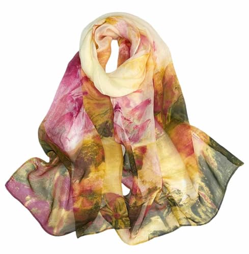 Xyueanlo Fashion Scarves for Women Lightweight Elegant Scarf Sunscreen Wraps Shawls - color: Nymphaea Yellow