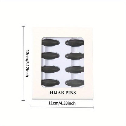 Headscarf Safety Pins 8-Pack Multi-Color Plastic Scarf Clips with Safety Buckles for Hijab, Hats, Caps and Head Coverings, - color: Bright Color 9