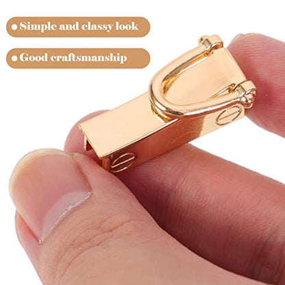 FONDOTIN 360° Rotatable Metal D Rings for Bags 8-Piece Set Swivel Clasps for Handbags Wallets and PET Leashes Detachable Buckles for DIY Crafts and Accessories