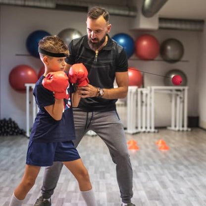 Boxing Training React Ball Punching Speed Reaction | Boxing React Ball Headband for Bedroom Travel Dorm Gym Men Women Beginners Teens Professionals - color: four balls 2