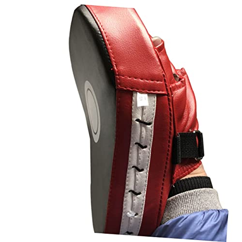 Curved Handheld Boxing Pads MMA Taekwondo Kung Fu Training Mitts Red Black with Enhanced Inner Core for Strike Absorption