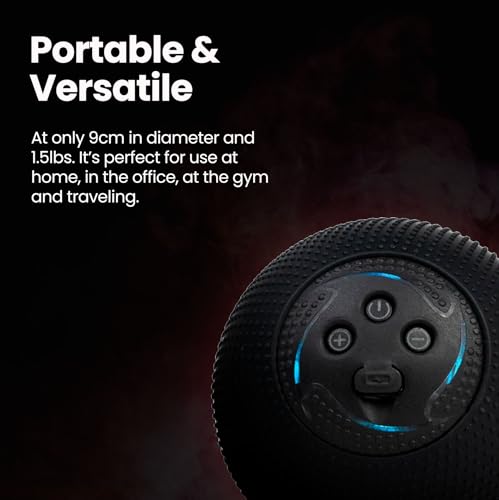 Heating Vibrating Massage Ball Roller for Deep Tissue Muscle Recovery Therapy and Pain Relief w/Heat + 4 Speed Vibration - color: Teal