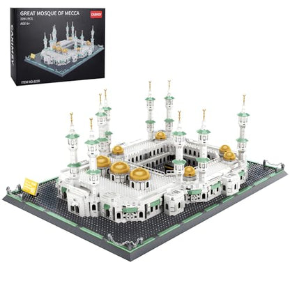 CAXIMSY Great Mosque of Mecca Building Blocks Set Islamic Masjid Architectural Model Toys Muslim Eid Gifts for Kids Adult 2291 Pieces - style: Great Mosque of Mecca Model