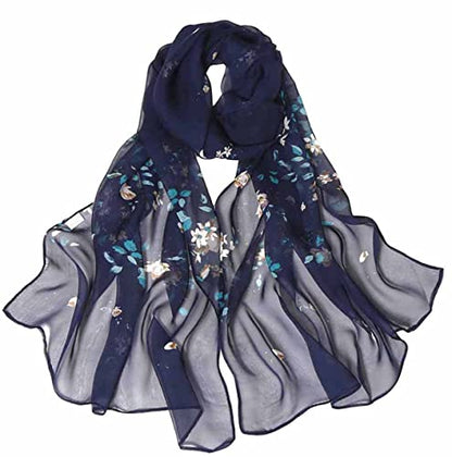 Acotavie Scarfs for Women Lightweight Fashion Scarves Print Floral Pattern Scarf Shawl Wraps - color: C005