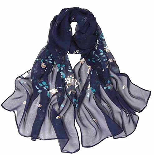 Acotavie Scarfs for Women Lightweight Fashion Scarves Print Floral Pattern Scarf Shawl Wraps - color: C005
