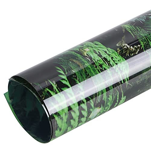 PVC Reptile Box Rainforest Background Poster Fish Tank Wall Picture Painting Decoration Self Adhesive Sticker HD Image Non Easy to Apply for Aquarium or Reptile (61 * 41cm) - size: 61*41cm