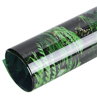 PVC Reptile Box Rainforest Background Poster Fish Tank Wall Picture Painting Decoration Self Adhesive Sticker HD Image Non Easy to Apply for Aquarium or Reptile (91 * 50cm) - size: 91*50cm