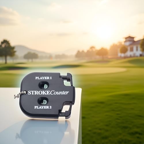 Black Golf Stroke Shot Putt Score Counter Golf Accessories, Two Digits Scoring Keeper with Key Chain Golf Training Aids Golf Club Bag Accessories