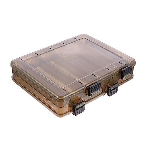 Fabric Storage Bins，Plastic Bins ，Plastic Bait Sea Fishing Stacked Beads Cages Pole Hooks Aquarium Waterproof - size: 20X16X4.7CM