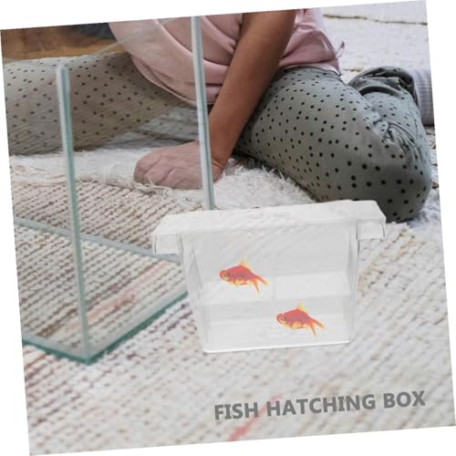 DOITOOL 4pcs Fish Fry Breeding Box Double-Layer Self-Floating Plastic Incubator Aquarium Separator for Betta and Fry Nursery Tank Habitat