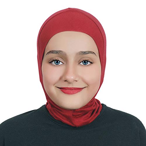 AL AMIRA Girls Hijab - One pcs Ninja Hijab - headband - underscarf Cap - - color: Burgundy