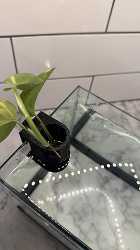 Aquarium Plant Holder for Standard Rimless Fish Tanks The Tube 3D Printed - Pothos Holder - Stemmed Plant Holder -Aquascaping & Aquarium Tool Holder