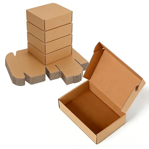 8x6x2 inches Small Brown Shipping Boxes 25 Pack，Corrugated Cardboard Gift Boxes，Mailing Boxes for Small Business Packing and Storage - color: Brown, size: 8x6x2 inch (Pack of 25)