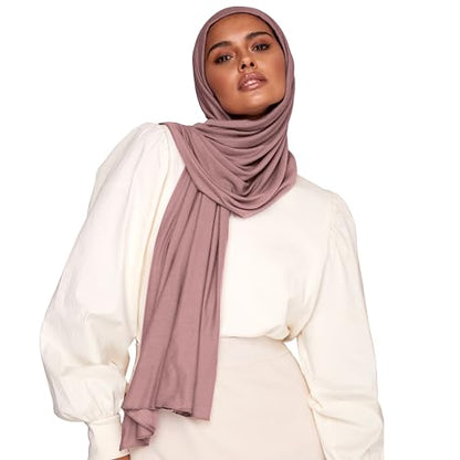 VOILE CHIC 여성용 프리미엄 저지 히잡 스카프 - 이슬람 헤드 스카프 랩 히잡 - color: 스핑크스, size: Regular