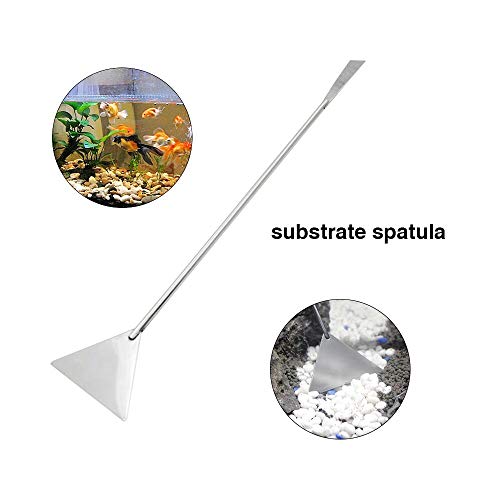 Aquascaping Tools 5 in 1 Kit Aquarium Scissors Plant Tools Curved & Straight Scissor Tweezers Spatula Stainless Steel Anti Rust Aquascape Tools for Fish Tank