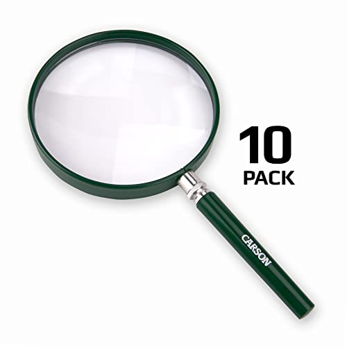 Carson HU-20AMMU Bigeye Magnifier with Oversized Lens (Set of 10), 5" - size: Pack of 10