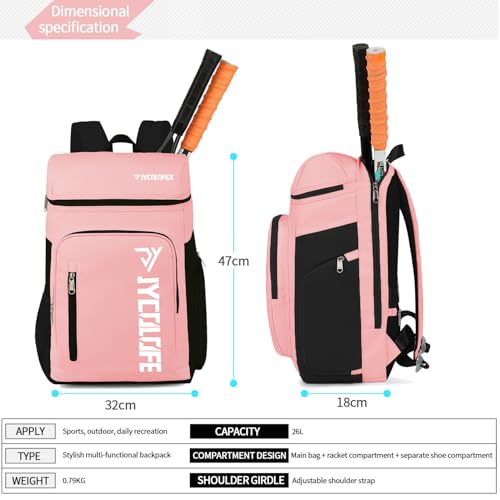 gym duffel bag backpack wrestling bag with shoe compartment 4 kinds of back method waterproof sports walking laptop - color: D-pink