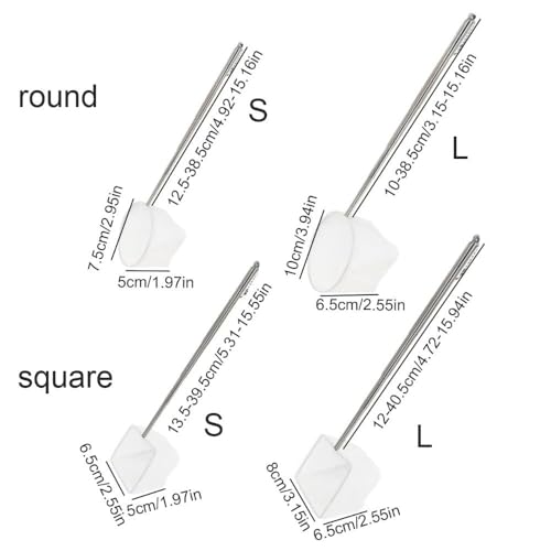 Aquarium Net with Extendable Long Handle, Adjustable Wastes Skimming Cleaning Tools Nylon Fishing Mesh Nets with Long Plastic Handle - color: round, style: L
