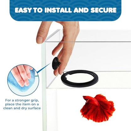 SunGrow Betta Feeding Ring, Prevent Water Turbulence from Washing Food into Filter, Practical Round Floating Food, Suitable for Guppy, Goldfish and Other Small Fish (1 Pc)