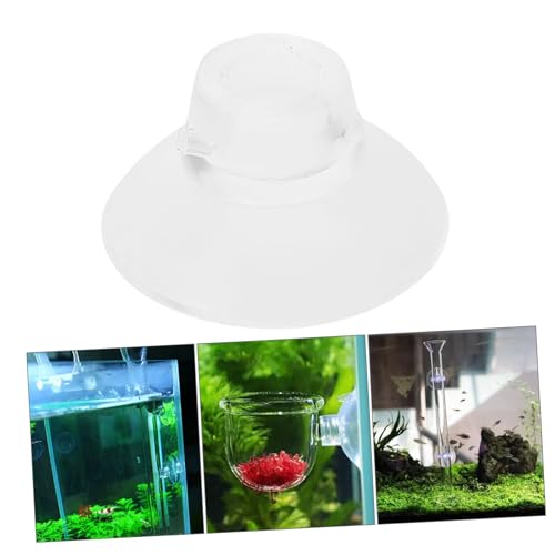KESYOO 50pcs Fish Tank Feeder Cups Holders for Secure Feeding Aquariums Transparent Design for Elegant Look for Tanks - size: 2.60X2.60X1.50CM