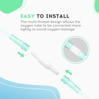 Oxygen Tubing Swivel Connectors – 20-Pack Leak-Proof 360-Degree Rotatable Oxygen Tube Connectors, Oxygen Connector Avoid Tangles - size: 20 pack
