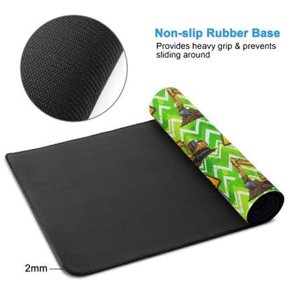 Waterproof Extended Mouse Pad Excavator Cute Construction, Keyboard Mouse Mat Anti Slip Base Desktop - color: Pattern (151), size: 29.5L x 15.8W inches