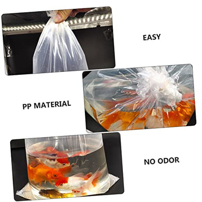 Holibanna 50Pcs Leakproof Plastic Fish Transport Bags Thicken Aquarium Packing Bags for Safe Shipping Oxygenated Fish Packing